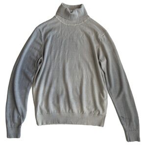 Uniqlo Sweater Women's Gray Tie‎ Dye 100% Wool Lightweight Turtleneck  Medium